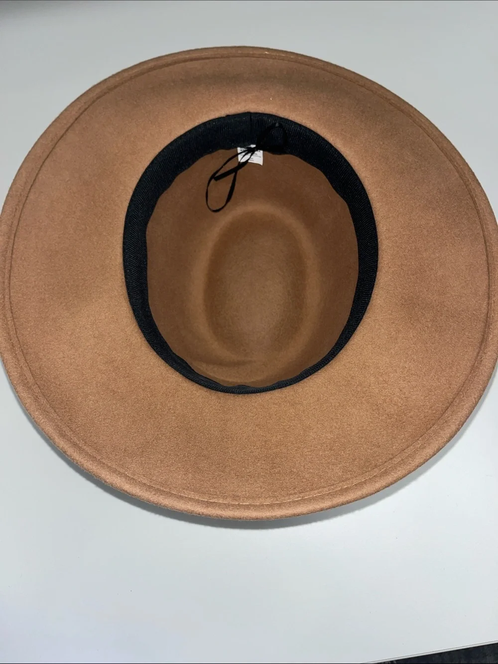 Cost Plus World Market Tan Wide-Brim Felt Fedora